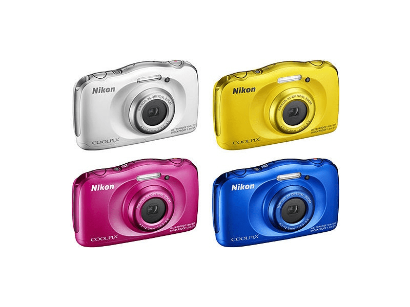Nikon CoolPix S33 13,2 MPx Fényképezőgép, Kék + Hátizsák