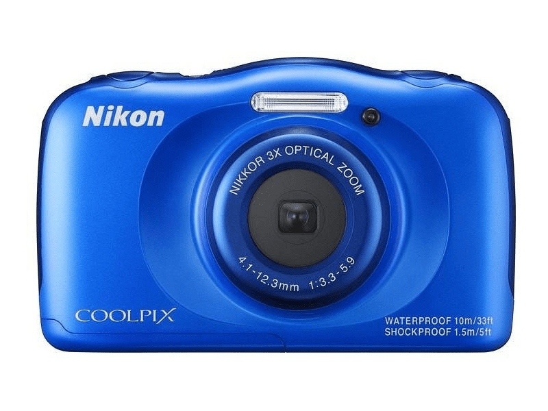 Nikon CoolPix S33 13,2 MPx Fényképezőgép, Kék + Hátizsák