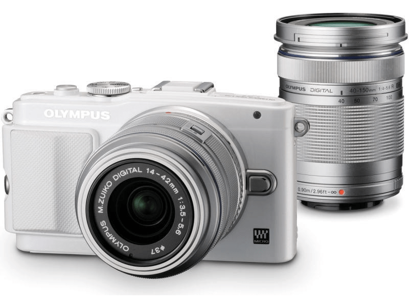 Olympus E-PL6 Fényképezőgép KIT 14-42mm & 40-150mm Objektív, Fekete