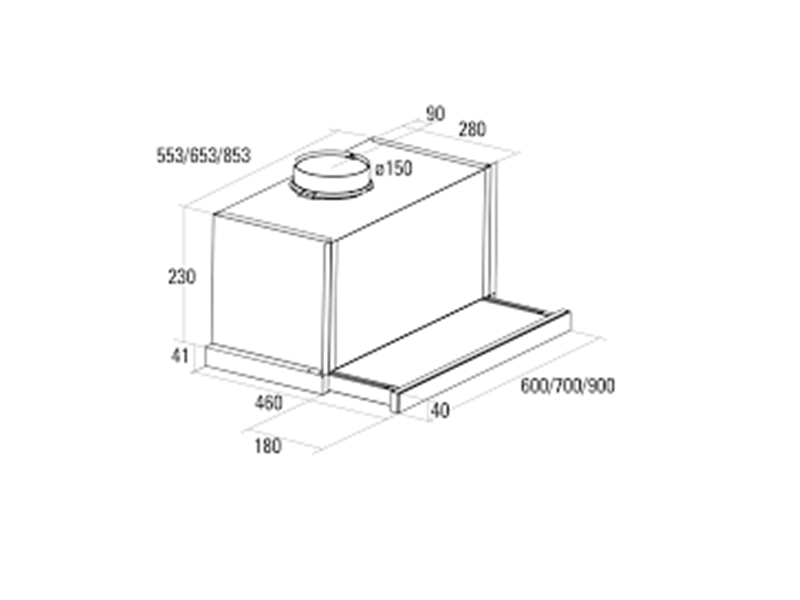 Nodor Extender Plus 90 Teleszkópos páraelszívó