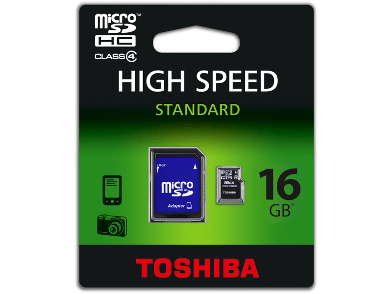 TOSHIBA Micro SDHC 16GB + adapter (SD-C16GJ6A)
