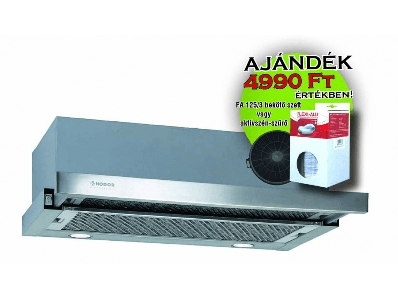 NODOR EXTENDER 60 INOX 1700 Teleszkópos páraelszívó