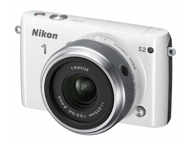 Nikon1 S2 Bajonettes Fényképezőgép, Fehér + 11-27.5 mm zoomobjektív