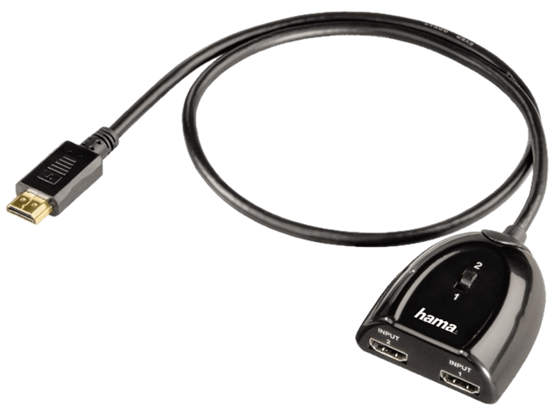 HAMA 122224 HDMI közösítő arany 2be - 1ki