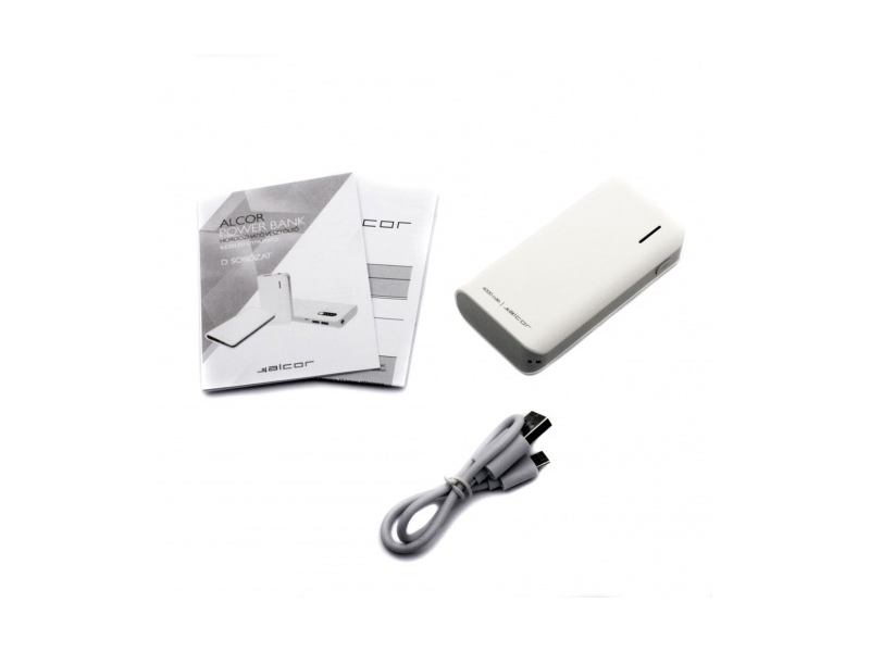 Alcor D4000 PowerBank 4000 mAh, Fehér