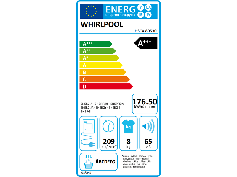 WHIRLPOOL HSCX 80530 Hőszivattyús szárítógép
