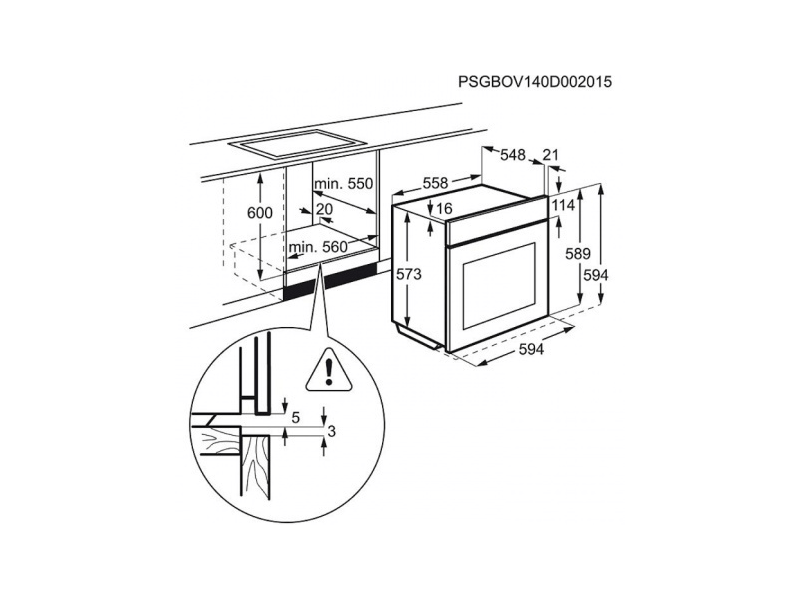 Electrolux EOA3454AOX SteamBake beépíthető sütő gőzfunkcióval, katalitikus tisztítás, LED kijelző