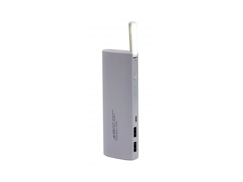 Alcor L10000 PowerBank 10000 mAh, Fehér