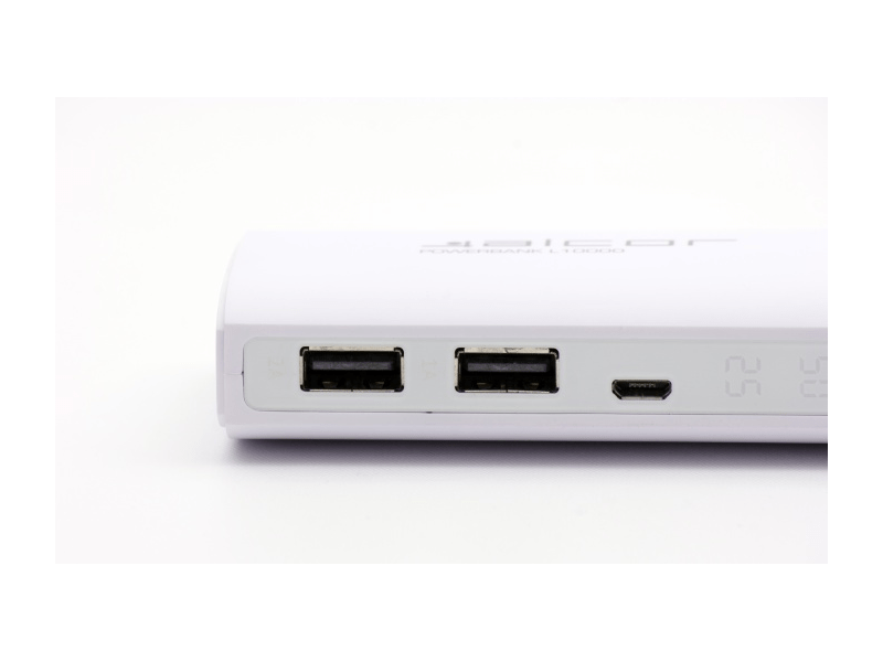 Alcor L10000 PowerBank 10000 mAh, Fehér