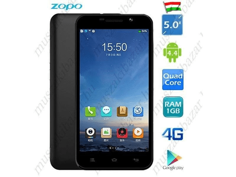 Zopo 320 8 GB Kártyafüggetlen Mobiltelefon, Fekete