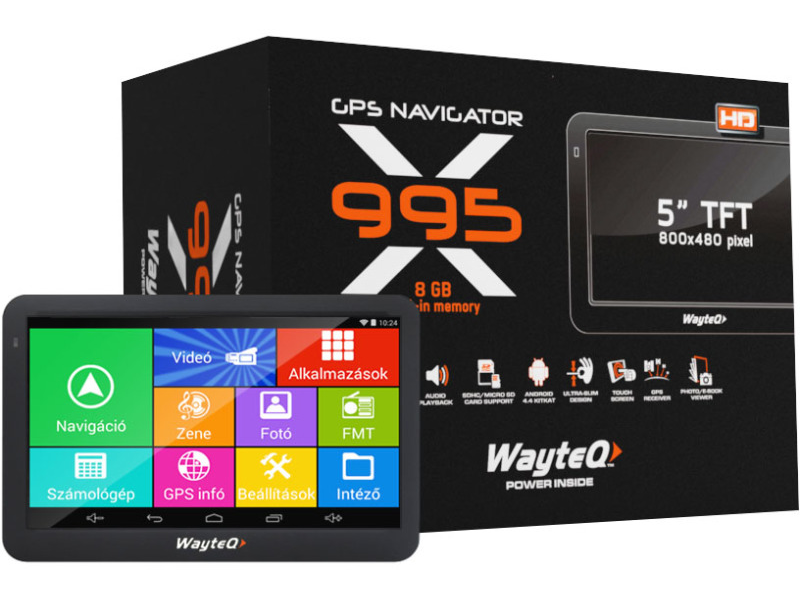 Wayteq X995 GPS Navigáció (navigációs szoftver nélkül)