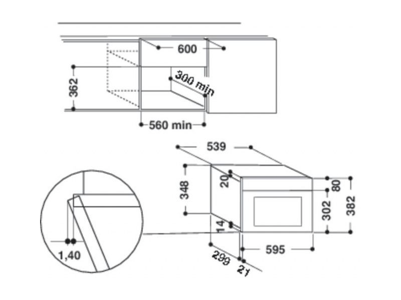 Whirlpool AMW 423/IX Beépíthető mikrohullámú sütő