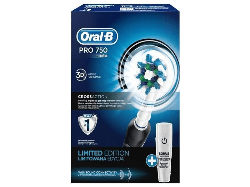 Oral-B Pro 750 D16.513.UX black + úti tok