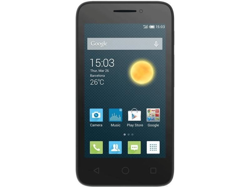 Alcatel One Touch Pixi 3 (4) OT4013D Mobiltelefon, Fekete