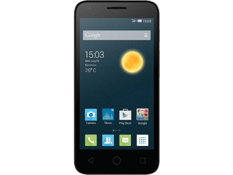 Alcatel One Touch Pixi 3 (OT4027D) Dual SIM 4 GB Kártyafüggetlen Mobiltelefon, Fekete