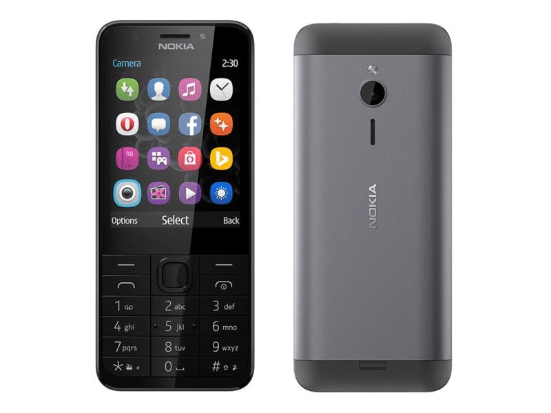 Nokia 230 Dual SIM Kártyafüggetlen Mobiltelefon, Sötét Szürke