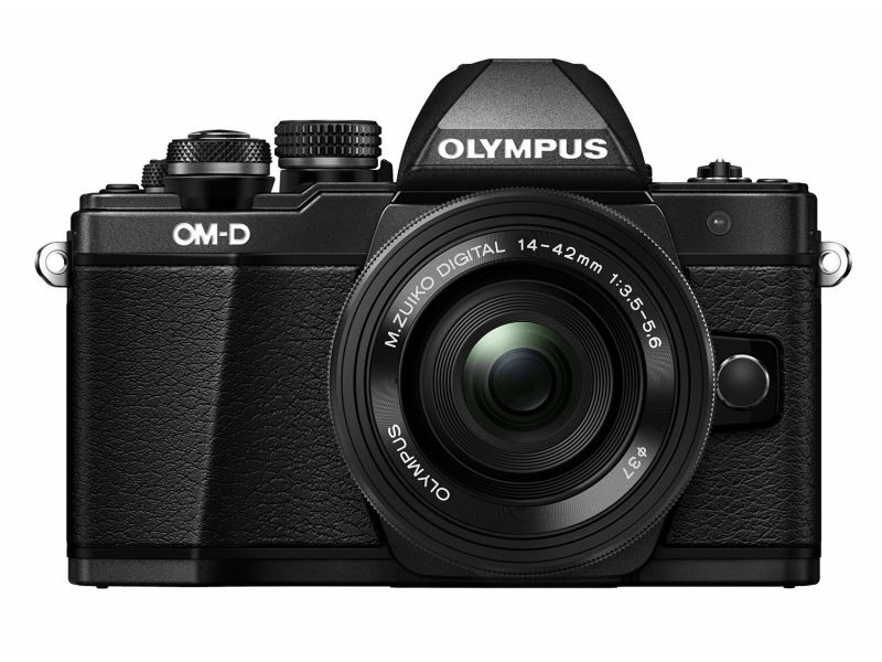 Olympus E-M10 Mark II Pancake Fényképezőgép + Zoom Kit, Fekete/Fekete