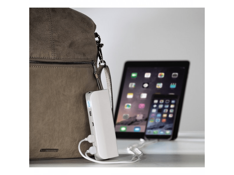Hama 137409 PowerBank 10400 mAh, Szürke-Fehér