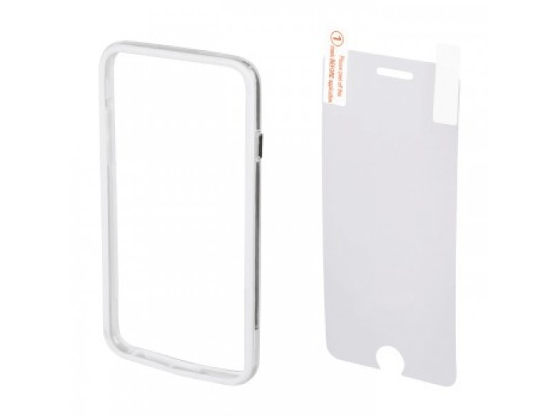 Hama 135032: Apple iPhone 6 hátlap, Fehér + Kijelzővédő fólia