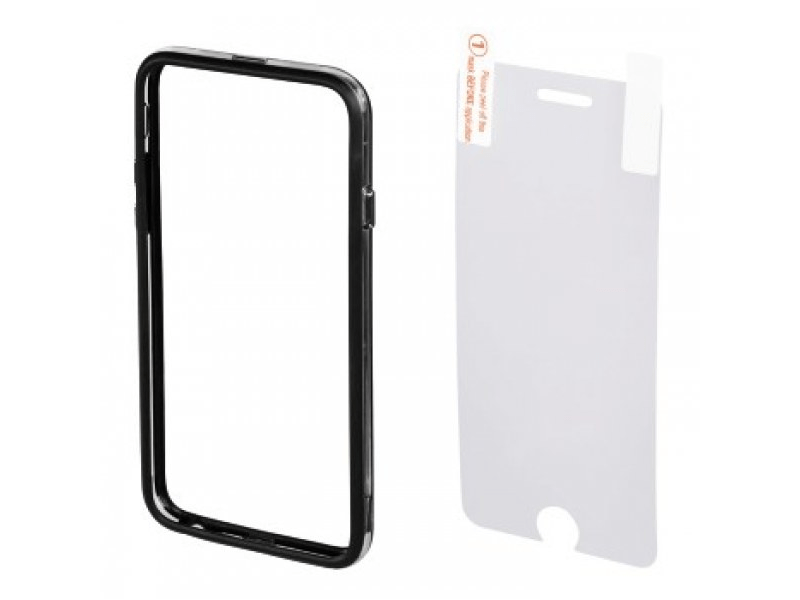 Hama 135150: Apple iPhone 6 Plus Hátlap, Fekete + Védőfólia