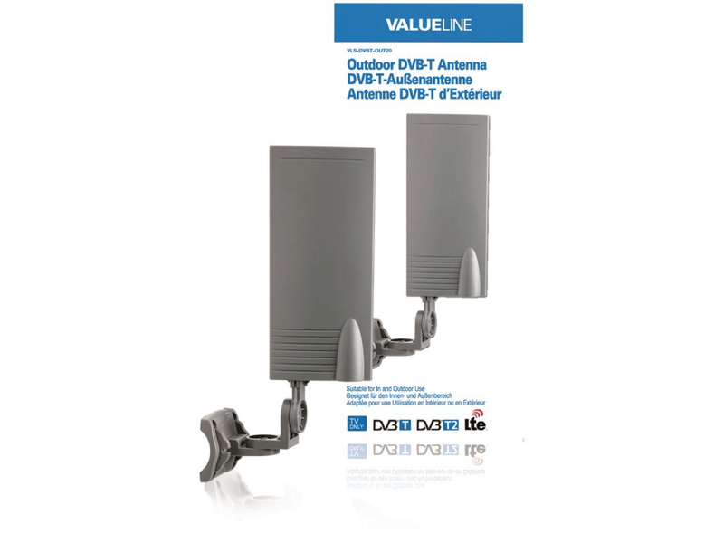 Valueline VLS-DVBT-OUT20 Kültéri DVB-T antenna bel- és kültéri használatra
