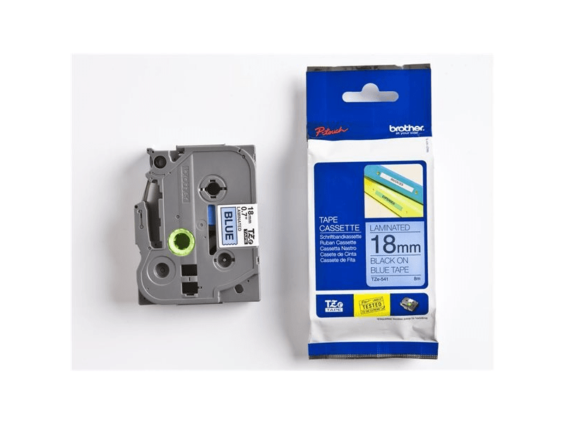 BROTHER QPTTZ541 Feliratozógép szalag, 18 mm x 8 m, kék-fekete