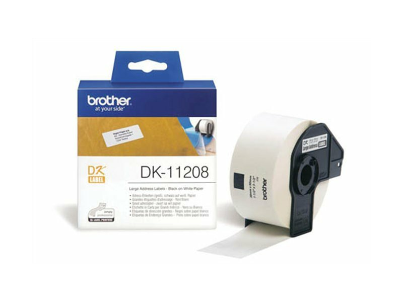 BROTHER PT DK11208 Papír címke, QL nyomtatóhoz, 38 x 90 mm