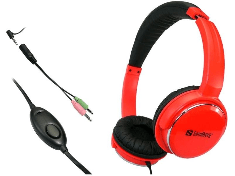 Sandberg SAFHHS03 Home n Street Mikrofonos Fejhallgató, Rózsaszín