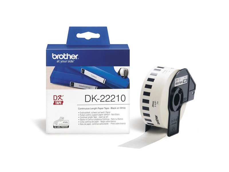 BROTHER PT DK22210 Papírszalag, öntapadó, QL nyomtatóhoz, 29 mm x 30,48 m