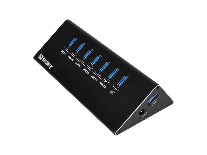 SANDBERG USB elosztó-HUB, 7 portos, USB 3.0 (SAHUB382)