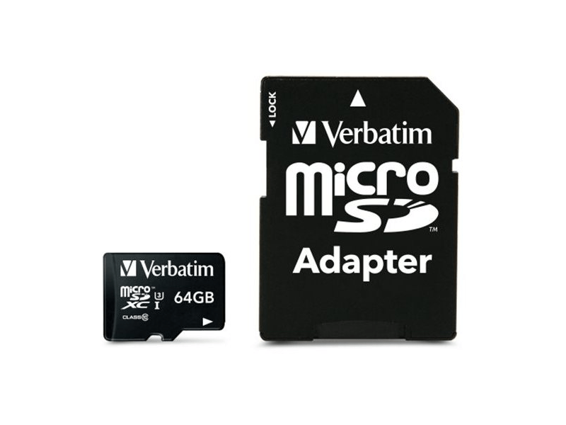 VERBATIM MVMS64GP Memóriakártya, microSDXC, 64GB, Class 10 USH-I