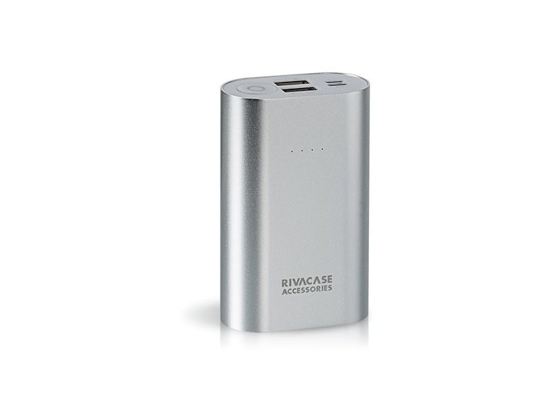 Rivacase RHAVA1010 PowerBank 10000 mAh, Ezüst