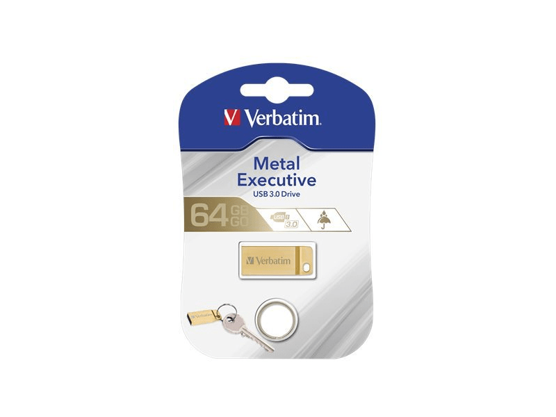 VERBATIM UV64GEM32 Pendrive, 64GB, USB 3.0, Exclusive Metal (99106)arany