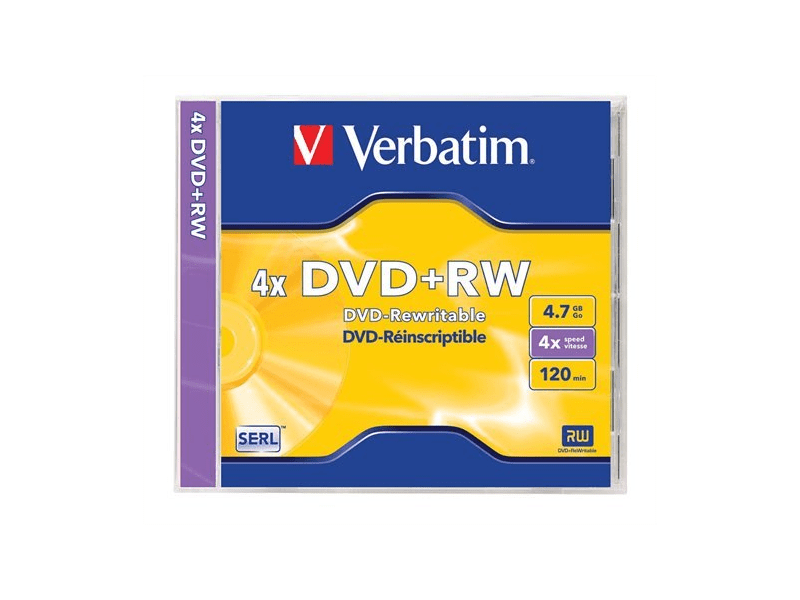 VERBATIM DVDVU+4 DVD+RW lemez, újraírható
