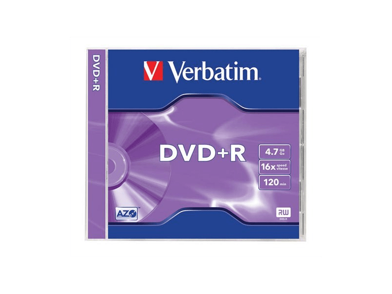 VERBATIM DVDV+16 DVD+R lemez, AZO,normál tok