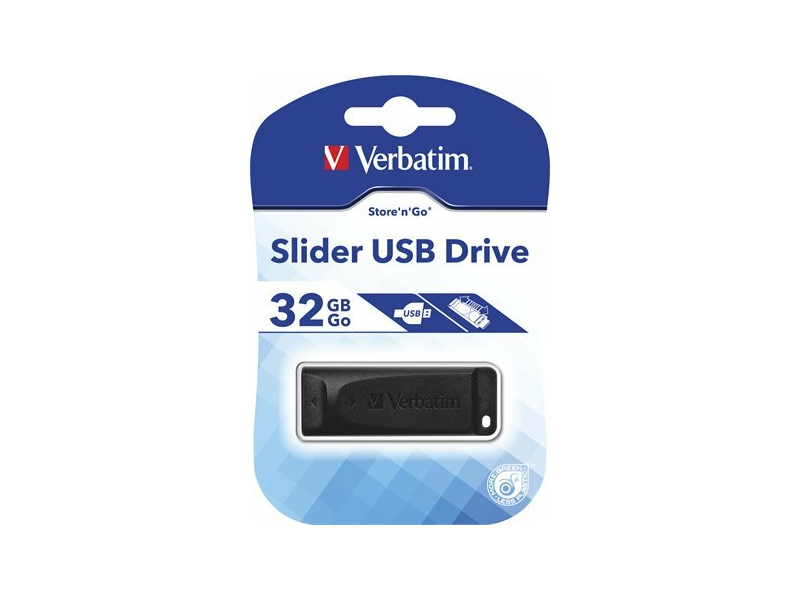 Verbatim Slider 32GB USB 2.0 98697 (UV32GSF)