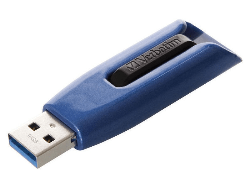 VERBATIM UV64GSM Pendrive, 64GB, USB 3.0, V3 MAX, kék-fekete
