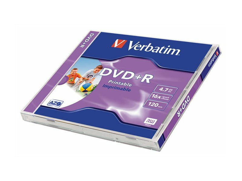 VERBATIM DVDV+16N DVD+R lemez, nyomtatható, matt