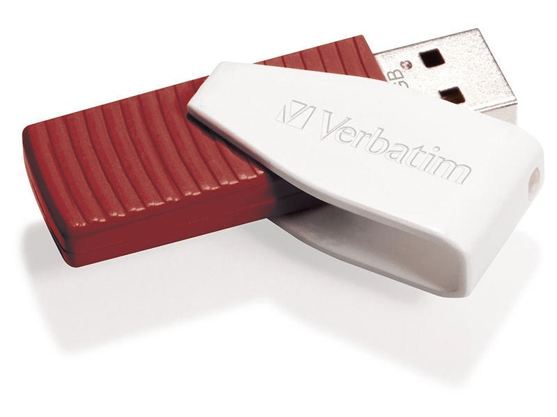 VERBATIM UV16GWP Swivel Pendrive, 16GB, USB 2.0, Piros (49814)