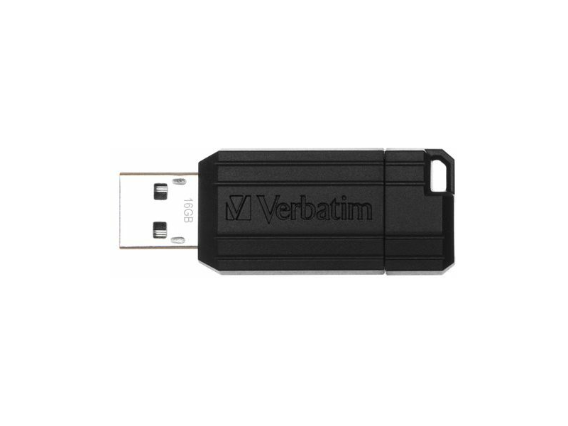 VERBATIM UV16GPF PinStripe Pendrive, 16GB, USB 2.0, Fekete (49063)