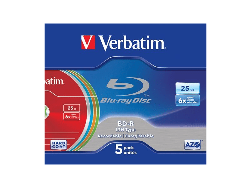 VERBATIM BRV-6V5L BD-R BluRay lemez, színes felület