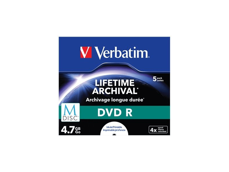 VERBATIM DVDV4AR1N DVD R lemez, archiváló, nyomtatható