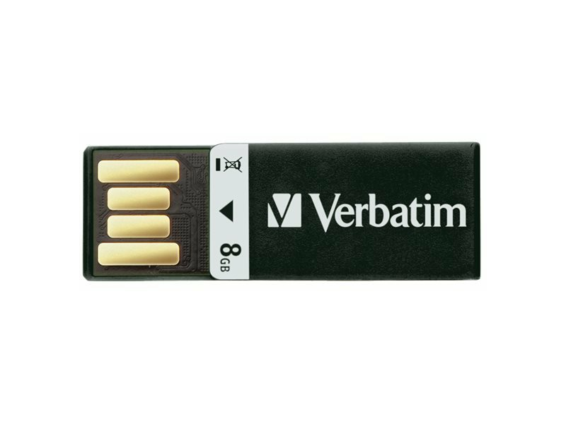 VERBATIM UV8GCF Clip-it Pendrive, 8GB, USB 2.0 (43932)