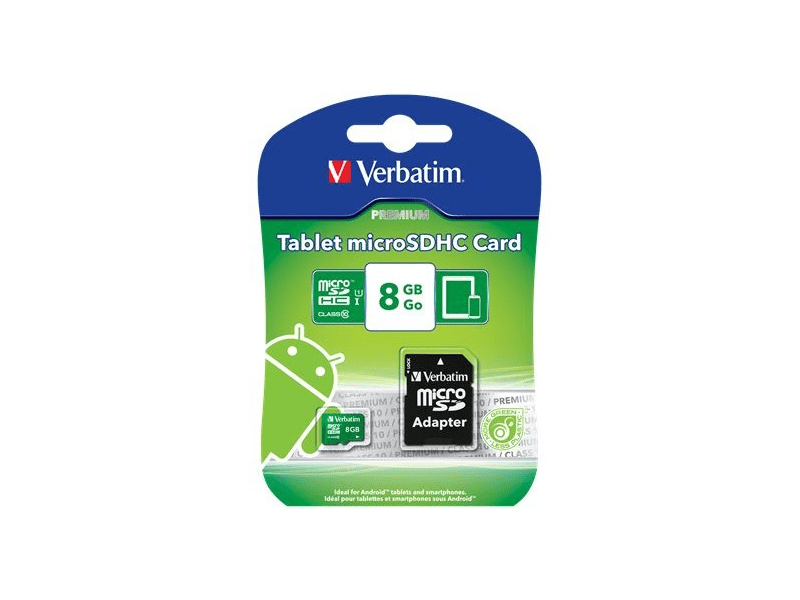 VERBATIM MVMS8GTA Memóriakártya adapterrel 8GB (44042)