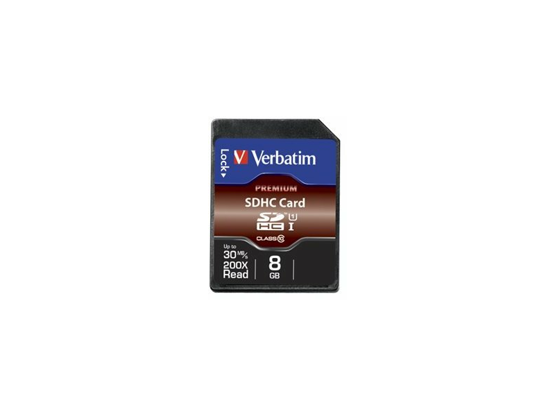 VERBATIM MVS8GH Memóriakártya, SDHC, 8GB (43961)