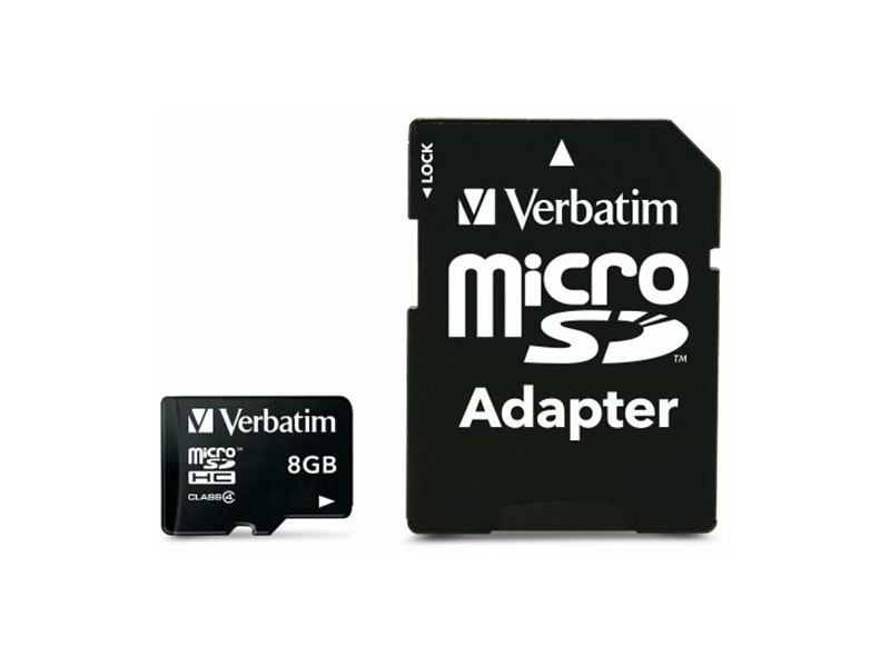 VERBATIM MVMS8GA Memóriakártya adapterrel 8GB (43967)