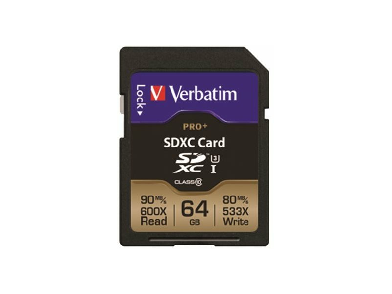 VERBATIM MVS64GPP Memóriakártya, SDXC, 64GB, Class 10 UHS-I