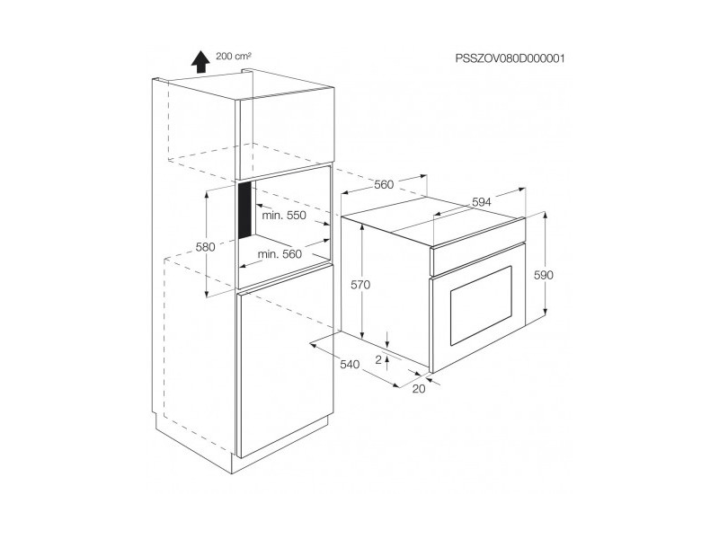 ZANUSSI ZZU20309XB Beépíthető sütő
