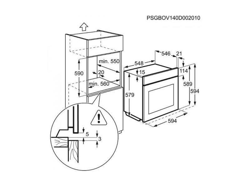 AEG BP501352HM Beépíthető sütő