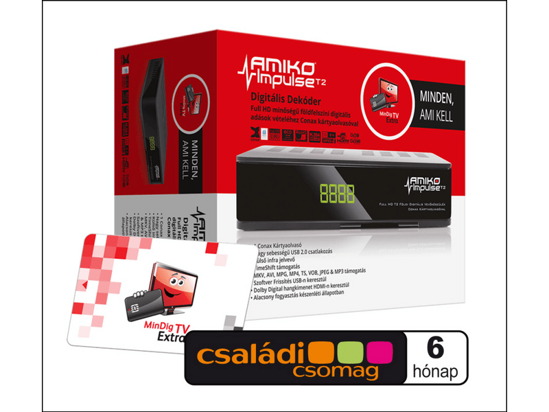 MinDig TV Extra - Családi Dekóder 6 Hónap (Előre Fizetett)